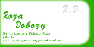 roza dobozy business card