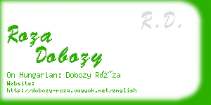 roza dobozy business card